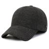 Gorra de béisbol de otoño e invierno para hombre, gorra de algodón cálida gruesa, otoño e invierno con protección para las orejas, gorra con visera para exteriores, sombrero de lana para personas de mediana edad y mayores