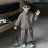 Conjunto de Ropa de Trabajo para Niños Estilo Primavera y Otoño, Cuello Alto, Niños, 2026 Nuevo Estilo Coreano, Fresco, Ropa Deportiva para Bebé, Conjunto de Dos Piezas