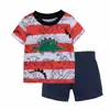 Comercio Exterior Ropa Infantil Verano Nuevo Transfronterizo Al por Mayor Hombres y Mujeres Bebé Manga Corta Pantalones Cortos Camiseta Conjunto de Dos Piezas