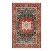 Tapete persa estilo vintage para sala de estar, quarto, varanda, cabeceira da cama, hall de entrada; tapete de chão à prova de poeira, resistente à sujeira, resistente ao desgaste, antiderrapante