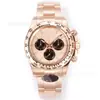 Relógio Daytona Masculino Ouro Verde Daytona Cronógrafo Multifuncional Relógio Mecânico Masculino Relógio Mecânico Totalmente Automático Panda Di