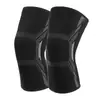 Joelheiras esportivas de nylon tricotado para uso externo para ciclismo, suporte de joelho de compressão para basquete e corrida, joelheiras antiderrapantes para fitness e montanhismo