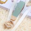 Llavero de Coche para Mujer Exquisito Colgante Diamante Llavero Anillo Aleación de Zinc Cadena de Llaves de Alta Gama Cuero Regalo para Pareja