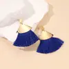 Diseño de Moda Celebridad de Internet Falda Pequeña de Múltiples Capas Pendientes de Borla en Forma de Abanico para Mujer Stylish Ol de Ins Pendientes de Otoño e Invierno de Gama Alta