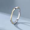 Anillo de pareja de plata S925 anillo de Mobius moda personalidad estudiante masculino y femenino anillo liso anillo de par regalo de San Valentín