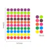 Etiquetas de Puntos de Colores 19 mm Redondas Blancas Adhesivas Marcadores de Clasificación Identificación por Color Adhesivas para Diario