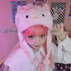 Chapéu de Pelúcia Cartoon Gato KT Quente Transfronteiriço Adereços de Desenho Animado Mulheres Rosa Kawaii Chapéu Quente