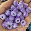 12mm Jade Imitación Línea Doble Color Resina Agujero Grande Cuentas Redondas DIY Accesorios para Ropa Pulsera de Hilo para la Mano Accesorios para Tocados