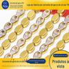 [Fundo de cobre grosso] denier zircão garra cadeia pingente de latão Oval garra vazia garra cadeia de diamante personalizado fornecimento em primeira mão