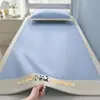 Colchoneta Refrigerante de Seda de Hielo para Dormitorio Estudiantil, Colchón Suave, Protector de Cama Delgado, Tatami Individual 90X190 para Uso en Alquiler