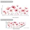 Ms3339 Rosa Fresco Floral Creativo Pegatinas de Pared Dormitorio Sala de Estar Decoración de Fondo Pegatinas Autoadhesivas Removibles