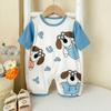 Mameluco Delgado de Verano para Bebé Dibujo Animado Lindo Ropa de Verano para Bebé Categoría a Manga Corta Ropa para Casa con Aire Acondicionado