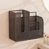 Prateleira de Armazenamento de Cosméticos para Lavatório, Caixa de Armazenamento de Papel Higiênico de Parede para Banheiro Sem Furos, Prateleira de Exibição de Produtos para Cuidados com a Pele de Múltiplas Camadas