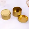 Potes para Velas Atacado em Estoque, Caixas Redondas Pequenas de Folha de Flandres Pretas, Caixas Douradas em Formato de Lingote para Incenso Sólido e Doces, Caixas de Presente