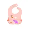 Babadores de Silicone para Bebês Modelo Novo Transfronteiriço, Babadores de Silicone Impermeáveis e Resistentes a Manchas, Babadores de Alimentação para Bebês, Personalizáveis
