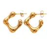 Pendientes Geométricos de Moda y Versátiles con Estilo Creativo Único, Pendientes Irregulares Minimalistas de Acero de Titanio Galvanizado