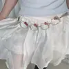 Corrente de Cintura de Metal Gatinho Brilhante com Diamantes Fofo, Doce e Exquisite, Combina com Saia, Cinto de Alta Qualidade, Acessórios de Joias Femininas-