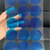 Película Protectora de PE Azul, Corte Redondo, Anti-Rayaduras para Ferretería, Acero Inoxidable, Puertas y Ventanas de Vidrio, a Prueba de Polvo, No Deja Residuos de Adhesivo