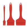 Brocha de Aceite Ancha de Silicona, Set de 3 Piezas de Brochas para Salsa de Hotcakes y Horneado de Cocina, Brocha de Horneado Integrada de Silicona para Uso Doméstico que No Suelta Pelos