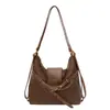 Bolsa de Grande Capacidade de Alto Valor Feminina Outono 2026 Nova Mochila Simples Moda Personalidade Estilo Coreano Bolsa Tote de Ombro Único