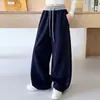 Pantalones Anchos de Strass para Niñas Otoño/Invierno 2026, Pantalones Deportivos Casuales para Niños, Pantalones Deportivos Holgados con Cordón para Niños Mayores