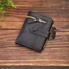 Cartera de Mujer Estilo Coreano Personalizada con Impresión de Logo, Hebilla, Cremallera, Bolsillo para Monedas, Múltiples Ranuras para Tarjetas, Portatarjetas Corto