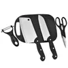 Cuchillo de cocina cuchillo para rebanar cuchillo de chef tijeras de cocina pelador traje de combinación multicolor cuchillo de cocina en stock al por mayor