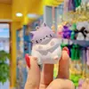 LLavero de gato gordo de resina de dibujos animados para mujer, lindo y exquisito llavero con cadena para teléfono móvil, muñeca, lindo llavero colgante para bolso