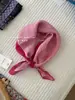 Algodón suave y lino transpirable aptos para la piel protección para el cuello cuadrado pequeño punto de ola flor de anacardo turbante exportación coreana bufanda individual bufanda de seda damas