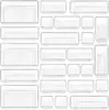 Caja de Almacenamiento con Cajón Rayado Transfronterizo para Escritorio para Organizar Papelería y Artículos Varios, Caja Pequeña Transparente con Divisor para Cosméticos del Hogar