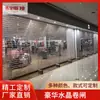 Puerta plegable de cristal transparente para tienda, centro comercial, antirrobo, PVC, puerta de cristal transparente, puerta enrollable con control remoto eléctrico, venta al por mayor