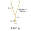 Collar de Oro Arena Vietnamita con un Diseño Sencillo, Cadena para Clavícula con Borla de Corazón de Perlas, Suministro de Joyería de Nicho de Larga Duración que No se Desvanece