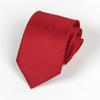 Corbata Anudada a Mano de 8cm Ropa Formal de Negocios para Hombre Negro Puro Accesorios Profesionales para el Trabajo Boda Novio Rayas Borgoña