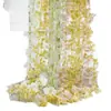 Rattan Simulando Flor de Cerejeira, Trepadeiras Artificiais, Flores de Plástico, Flores de Seda, Tubos de Água de Ar Condicionado, Decoração de Teto Interno Enrolada e Bloqueadora