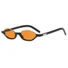 Nuevas gafas de sol de media montura estilo ojo de gato europeas y americanas de moda, montura ovalada pequeña a la moda, estilo de celebridad de internet, gafas de sol de aspecto natural