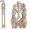Talla en Madera Madera Maciza Europea Flor de Cabezal de Puerta Grande Calcomanía Decorativa Flor de Espejo de Puerta Pared de Fondo de TV de Madera Estampado Nuevo Estilo