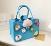 Bolso de Fieltro de Celebridad de Internet, Bolsa de Regalo de Alta Gama, Bolso Tote Pequeño de Fieltro de Dibujos Animados, Bolso de Mano Souvenir de Luna Llena
