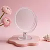 Espejo de Escritorio de Plástico, Espejo de Maquillaje, Giratorio, Un Lado Alta Definición, Un Lado Aumentador, Espejo de Tocador de Doble Cara para Uso en Dormitorio y Hogar