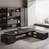 Conjunto de mesa de escritório e cadeira para chefe, mesa executiva simples e moderna, mesa de gerente, mesa de supervisor, móveis de escritório para gerente