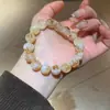 Pulseira de Franja com Contas de Ametista Natural e Cristal Pulseira de Luxo Leve High-End Nova Moda Chinesa Joia para Mulheres