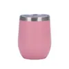 Novo Porta-Ovos Transfronteiriço Aço Inoxidável em Forma de U Garrafa Térmica para Vinho Tinto 304 Barriga Grande 12oz Copo Casca de Ovo Design em Forma de U