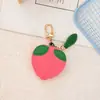 Monedero Colgante de Cuero con Dibujos Animados Lindos de Mini Frutas, Accesorio Creativo de Nicho, Bolso Pequeño de Cuero Fresco