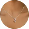 Comercio Exterior Más Vendido Diseño Creativo Collar de Palabras Artístico Lujo Ligero Gama Alta Diseño de Nicho Joyería para Mujer