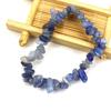 Cristal Natural Grava Colorida Irregular DIY Hecho a Mano Elástico Pulsera de Cuentas Cadena Simple para Mujer