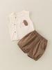 Ropa para Niños Huzhou Zhili Conjunto de Verano para Niños Estilo Coreano Algodón Puro Bebé de un Año Mangas Cortas Ropa Delgada de Verano para Niños
