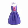 Delantal Estilo Princesa Falsa Infantil Blancanieves Belle Aloe Cabello Largo Cenicienta Vestido de Cuello para Niños Cabello Transfronterizo