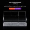 Caixa de armazenamento de cosméticos Ornamentos de cuidados com a pele de acrílico transparente personalizado Penteadeira de mesa Rack de armazenamento de cosméticos de mesa