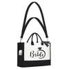 Bolsa de Lona Exclusiva Transfronteriza para Novia, Bolso de Mano para Almacenamiento de Fiesta de Bodas + Set de Dos Piezas con Neceser