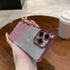 Funda protectora con soporte de anillo brillante para Apple 16PRO, con revestimiento anticaída en las cuatro esquinas y soporte de anillo brillante para iPhone 15/14
