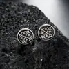 Brincos Cluster de Diamante Cheio de Novo Estilo Transfronteiriços para Homens, Modernos e Versáteis, Brincos de Flor de Íris em Forma de Cruz de Alto Padrão para Mulheres
